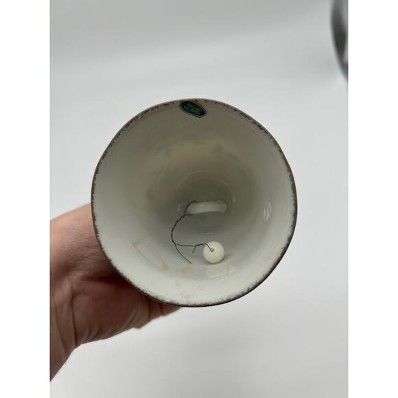 Lot of 2 Vintage Lusterware Fragonard Trinket Dish w/ Lid Bell Courting Couple - Picture 12 of 12